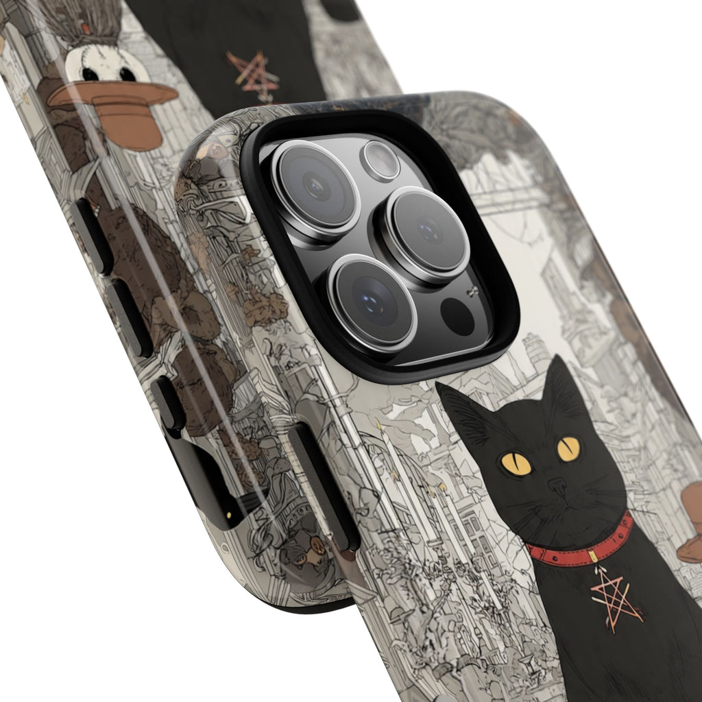 Witchy Black Cat Phone Case — Mystic Altar iPhone Cover
