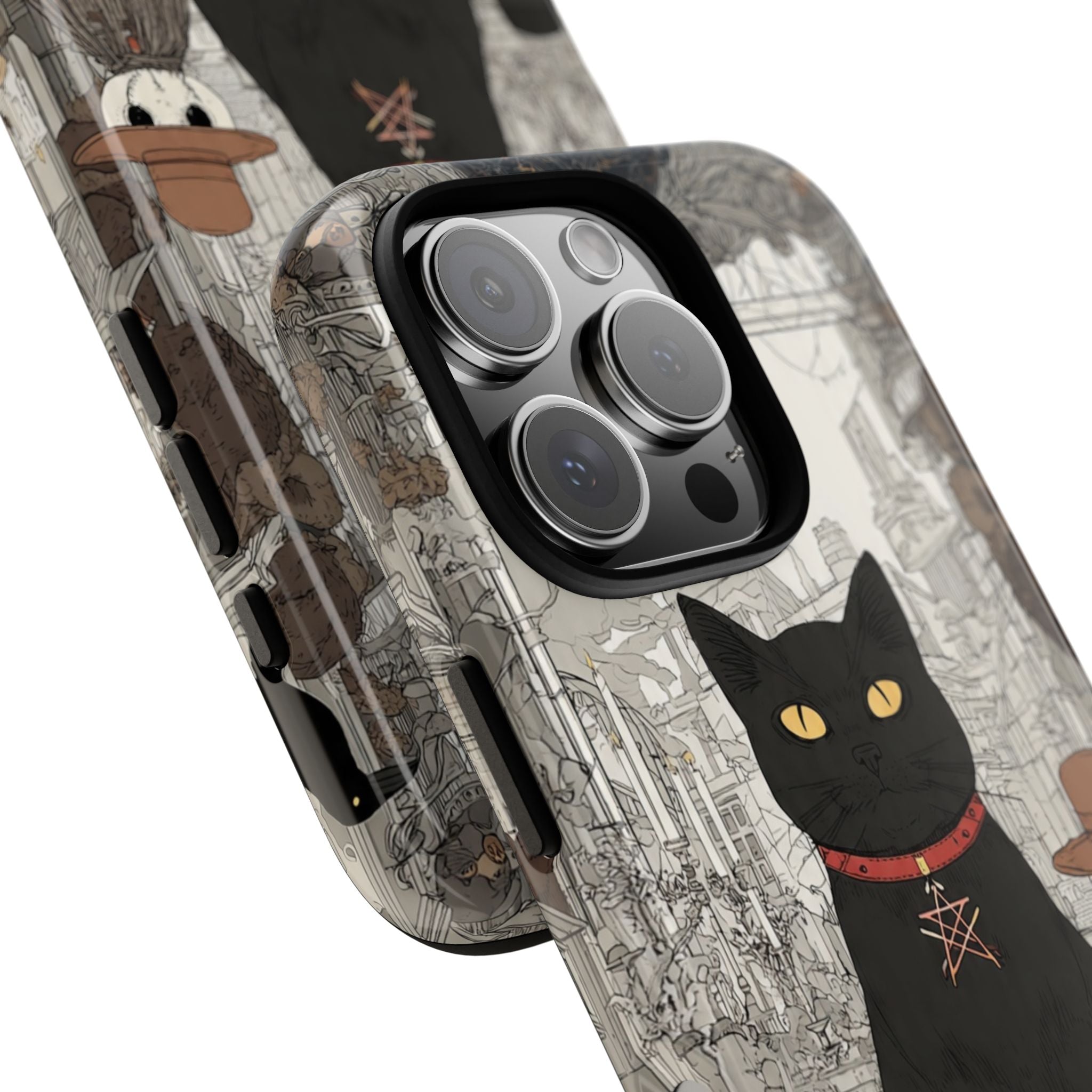 Witchy Black Cat Phone Case — Mystic Altar iPhone Cover