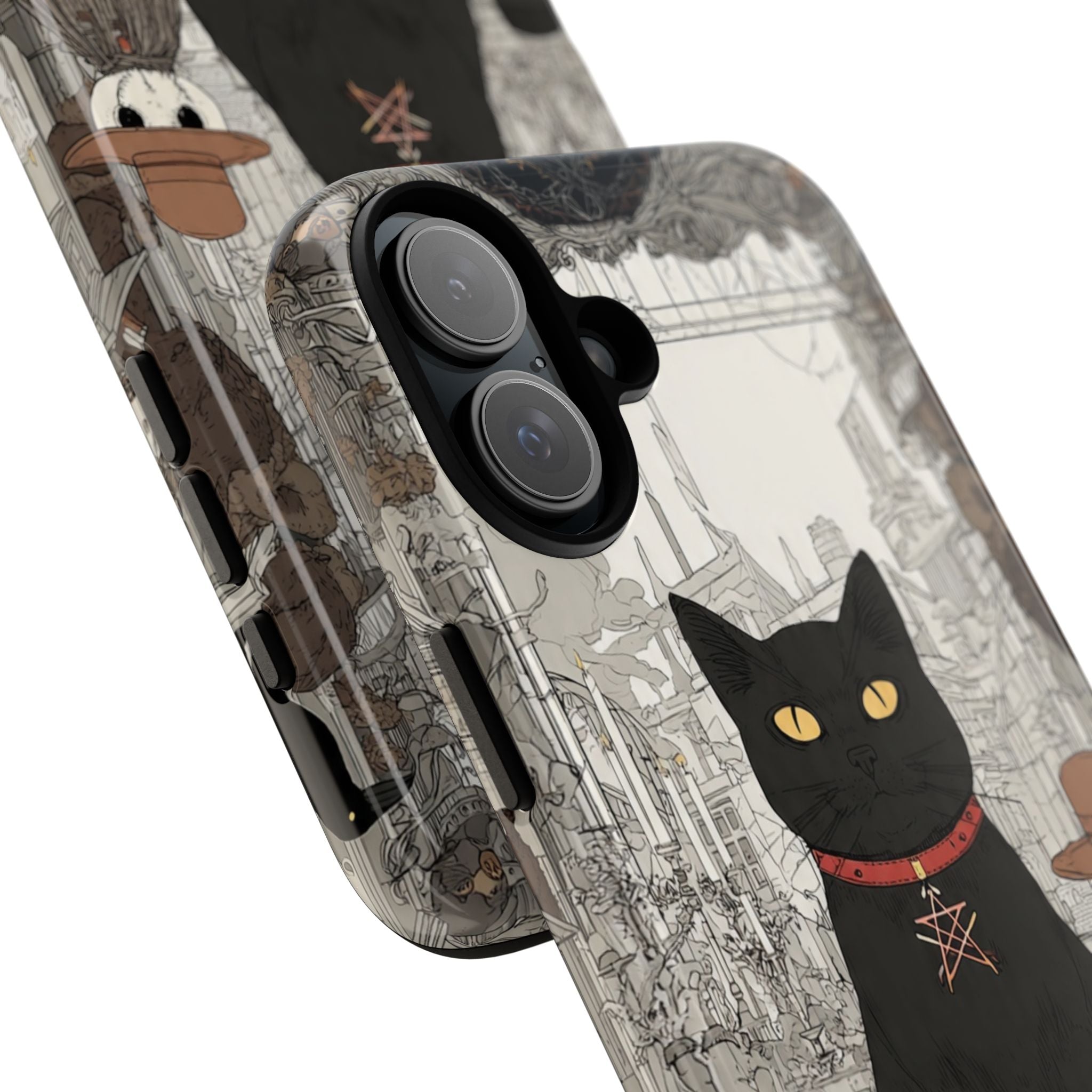 Witchy Black Cat Phone Case — Mystic Altar iPhone Cover
