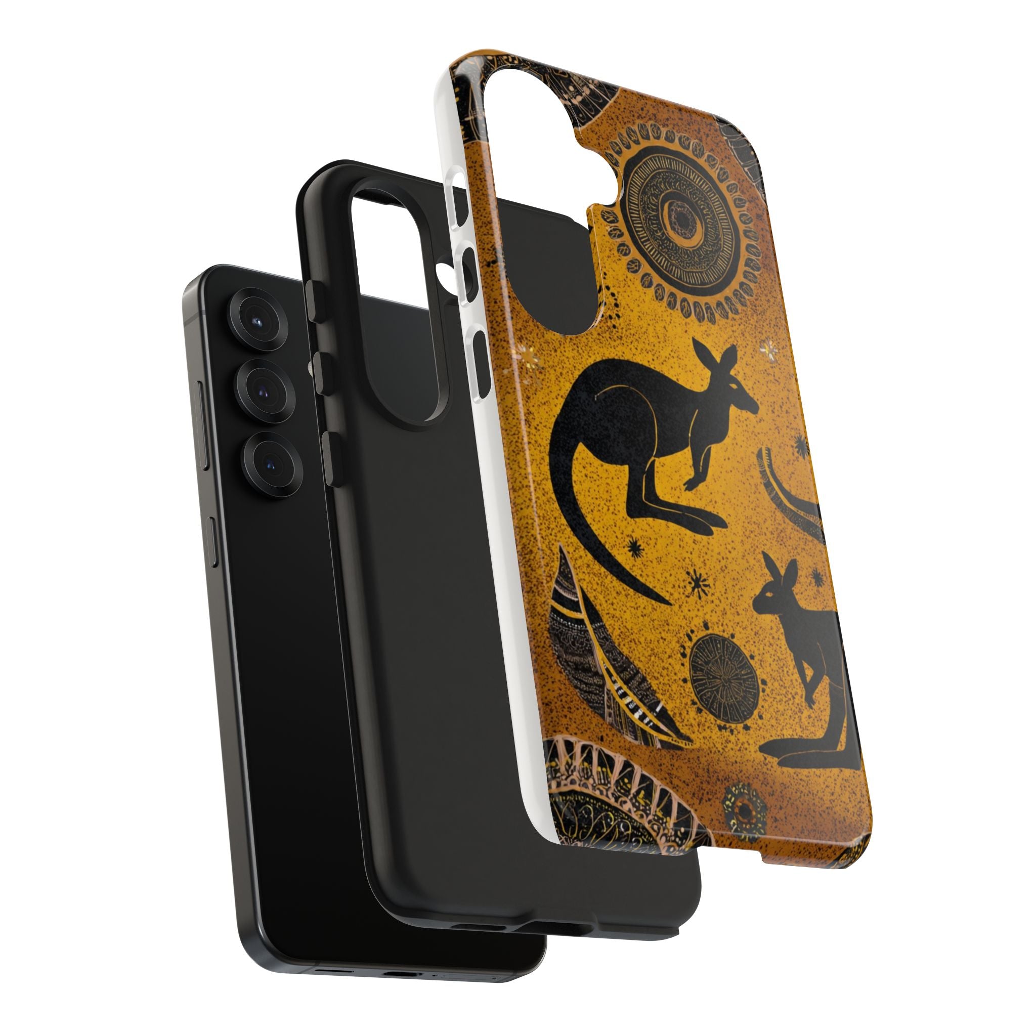 Kangaroo Boho Tough Phone Case — Australian Wildlife Protective Cover