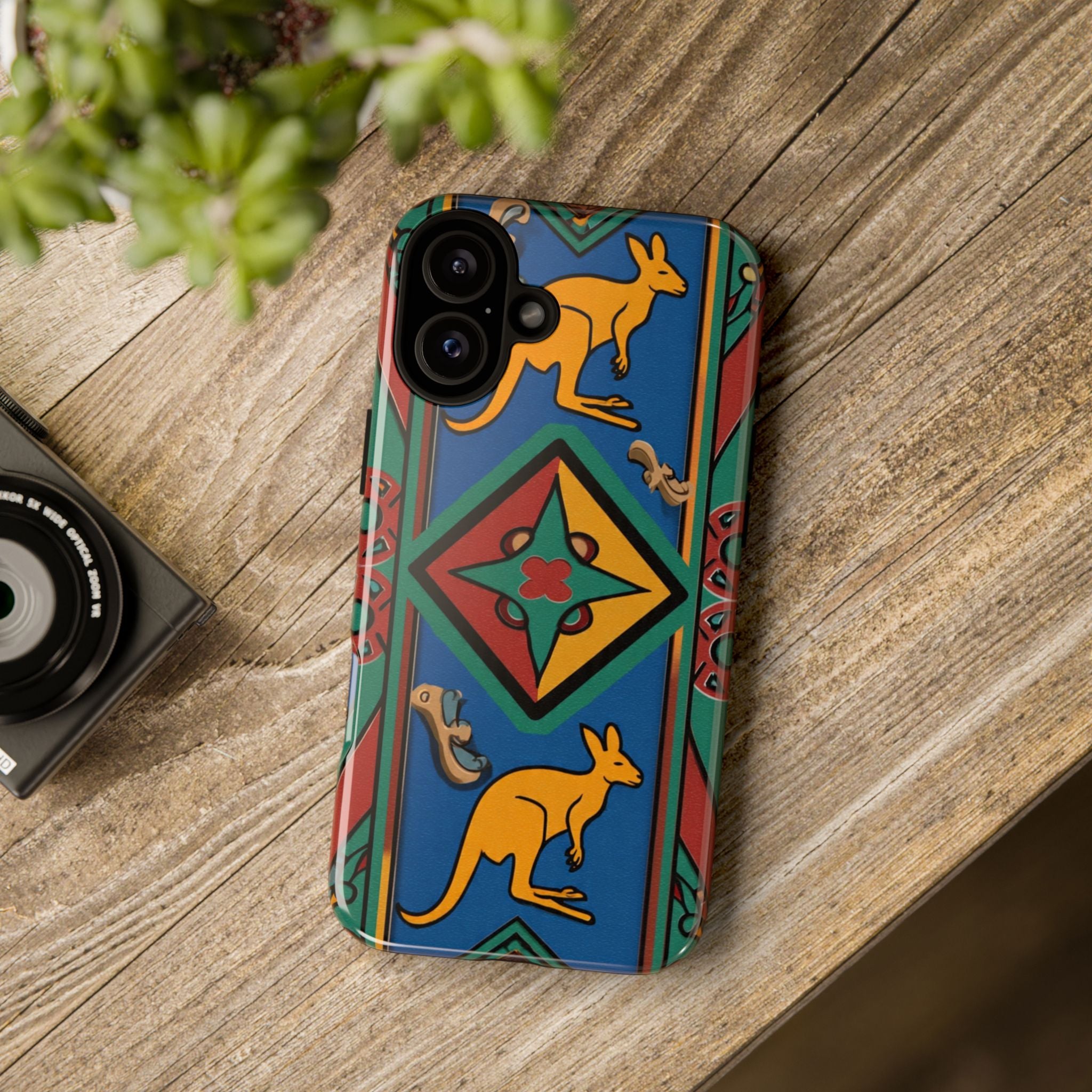 Kangaroo Tribal Pattern Tough Phone Case