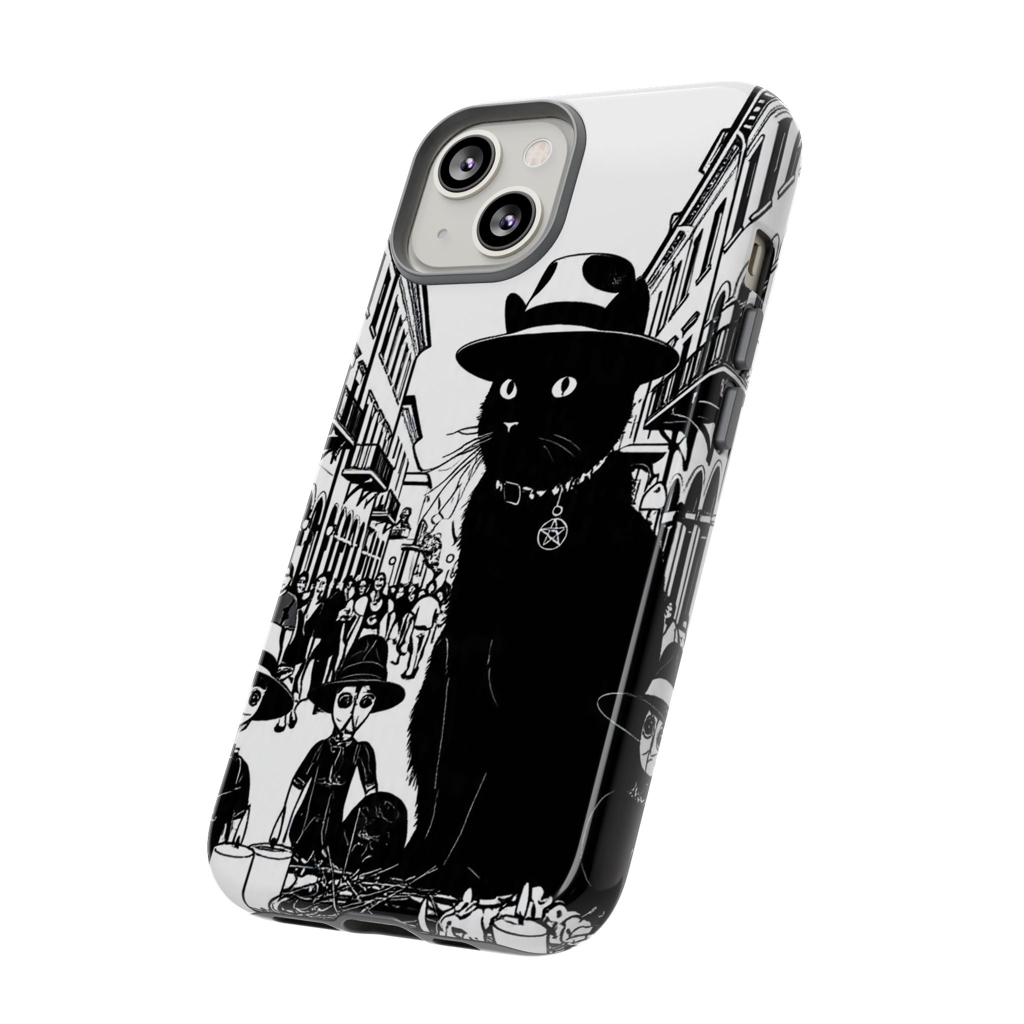 Phone Case — Noir Cat Street Art Design