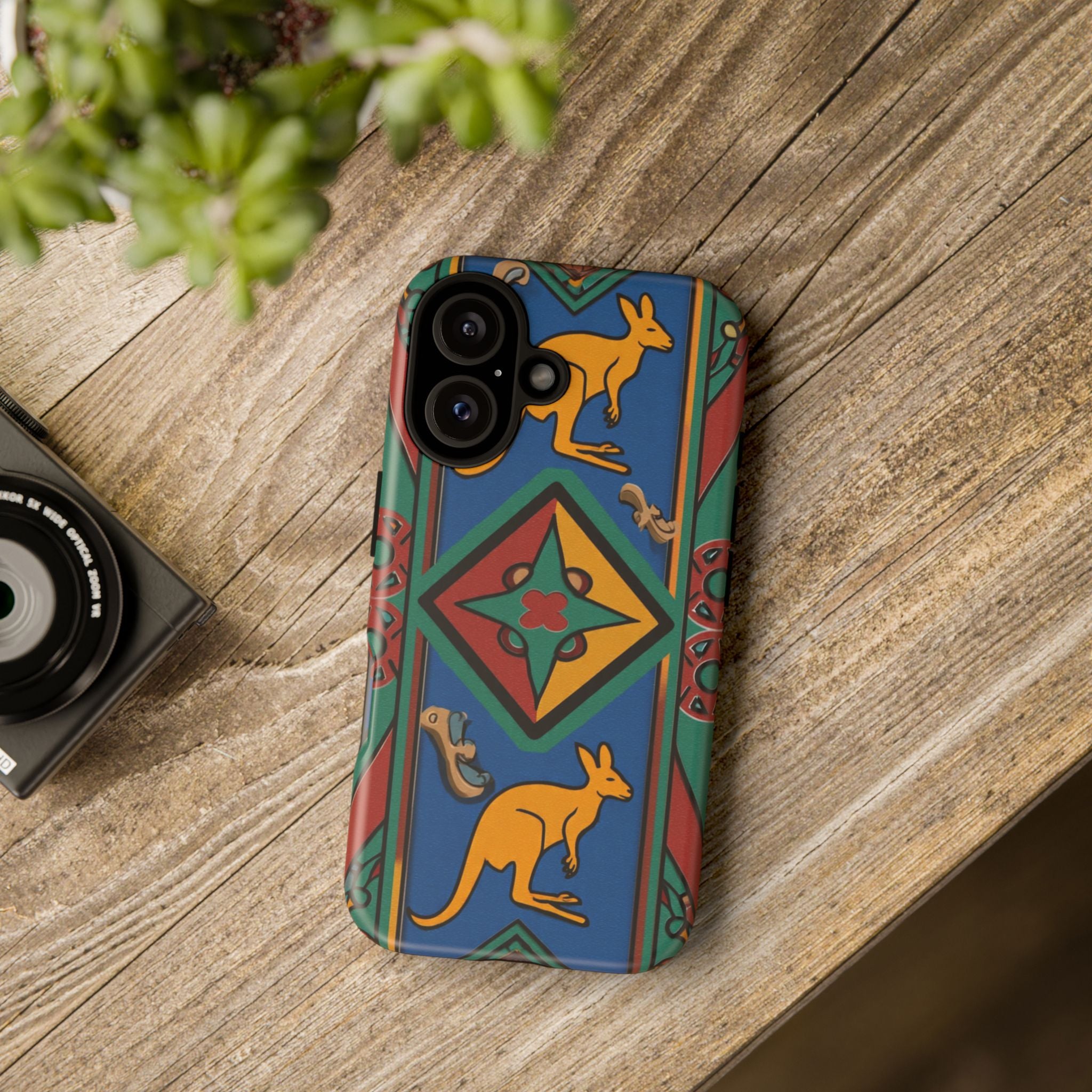 Kangaroo Tribal Pattern Tough Phone Case