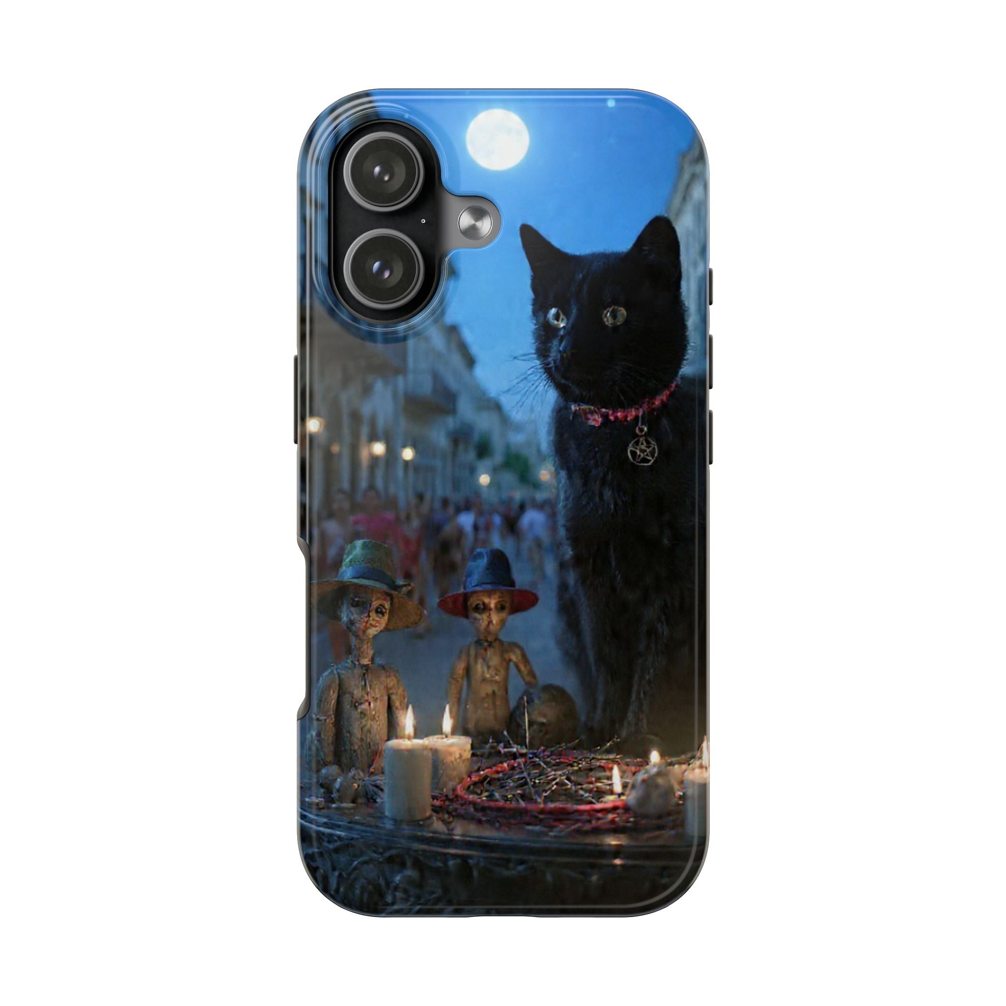 Black Cat Altar Tough Phone Case — Día de los Muertos Vibes, Protective Phone Cover