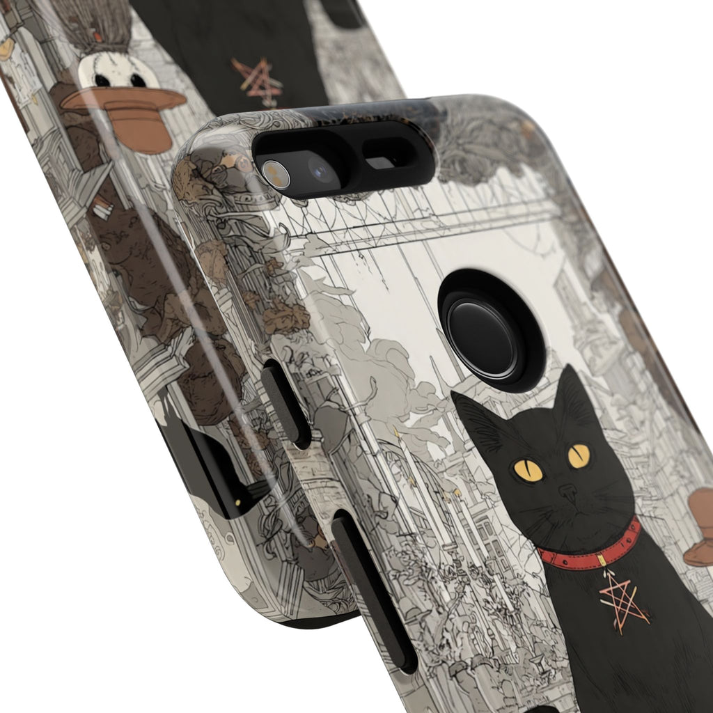 Witchy Black Cat Phone Case — Mystic Altar iPhone Cover