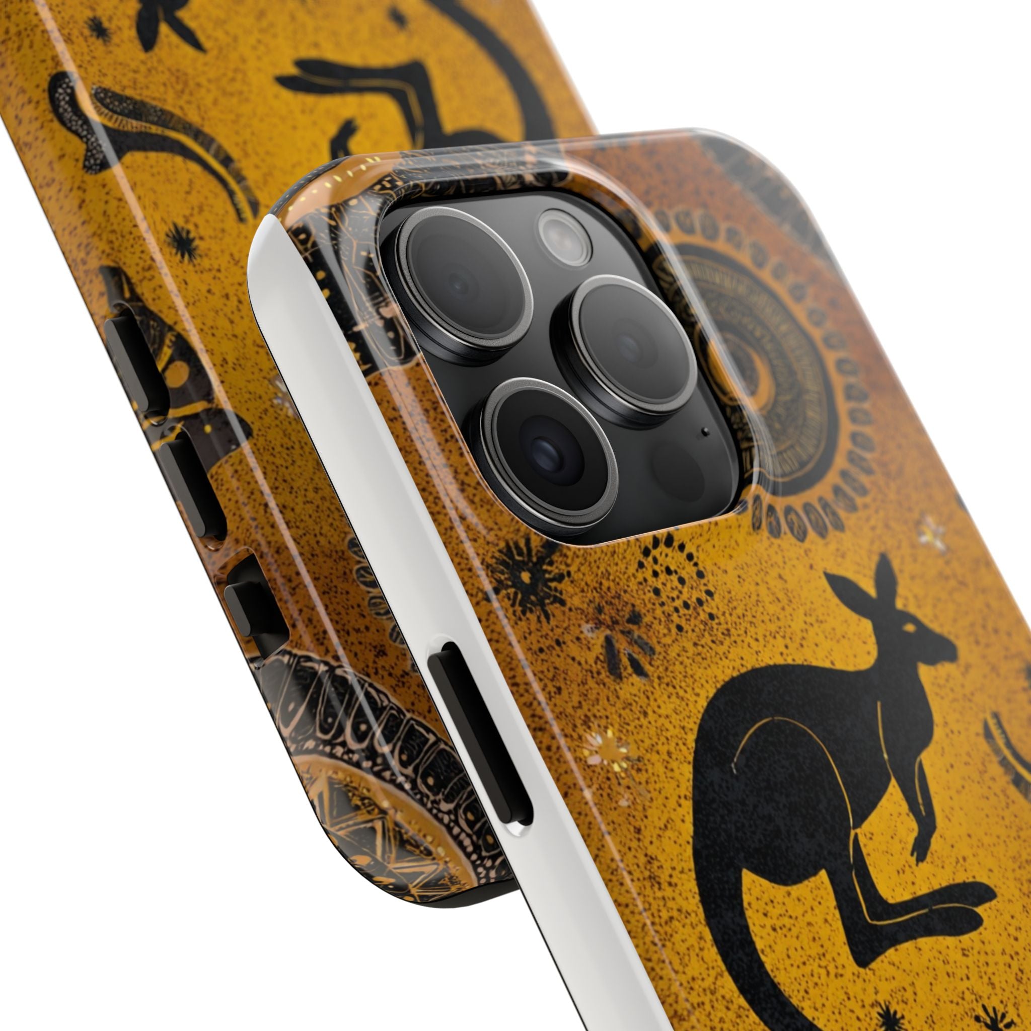 Kangaroo Boho Tough Phone Case — Australian Wildlife Protective Cover