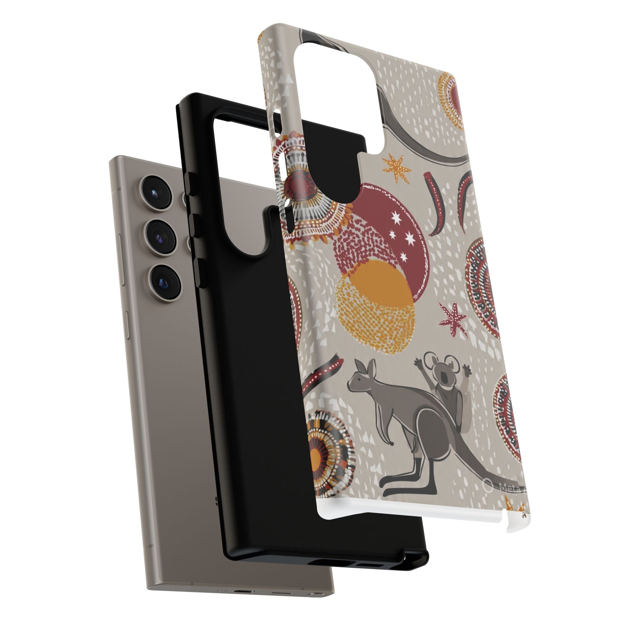 Kangaroo & Koala Aboriginal Dot Art Phone Case – Protective Tough Case