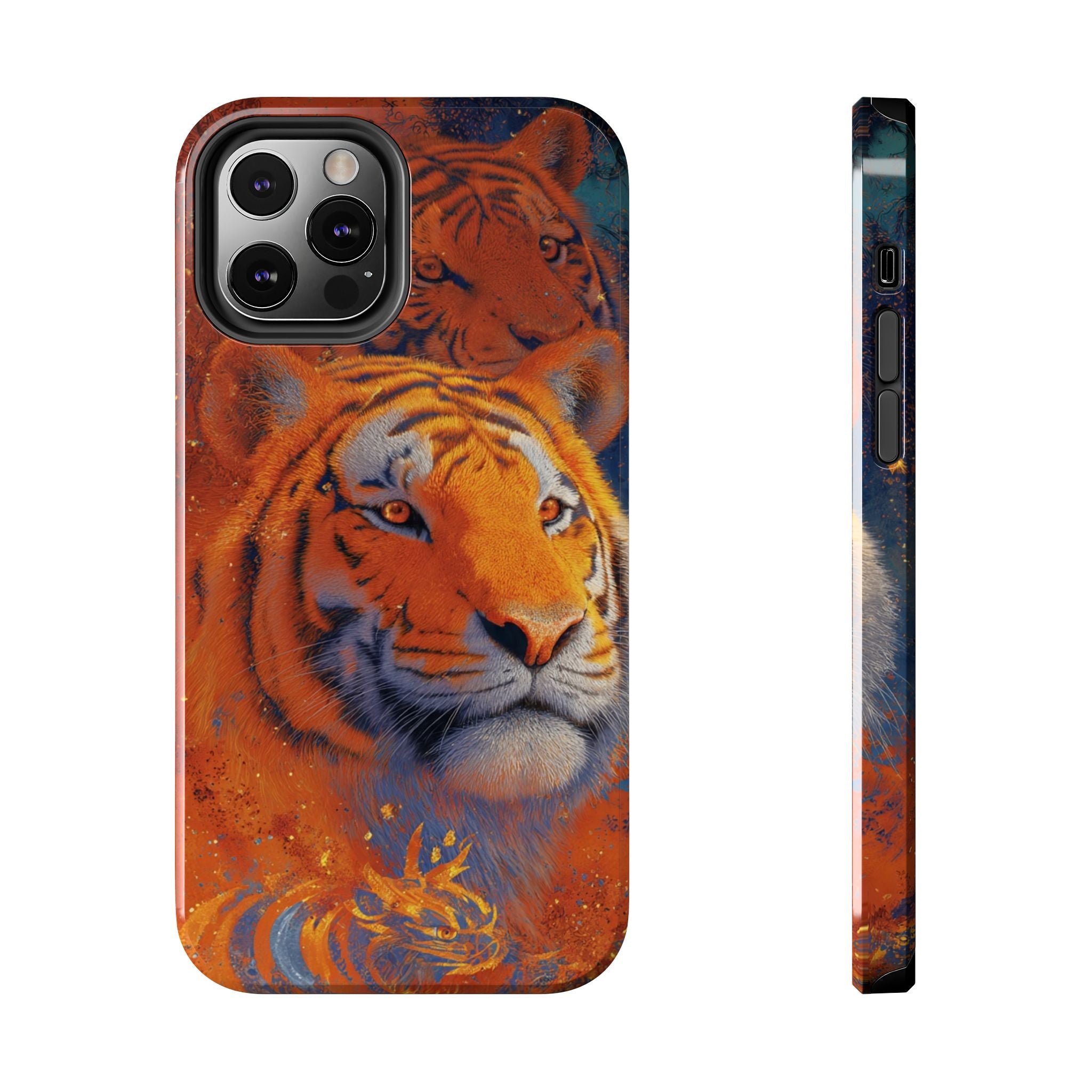 Tiger Portrait Tough Phone Case — Bold Orange Wildlife iPhone Protector