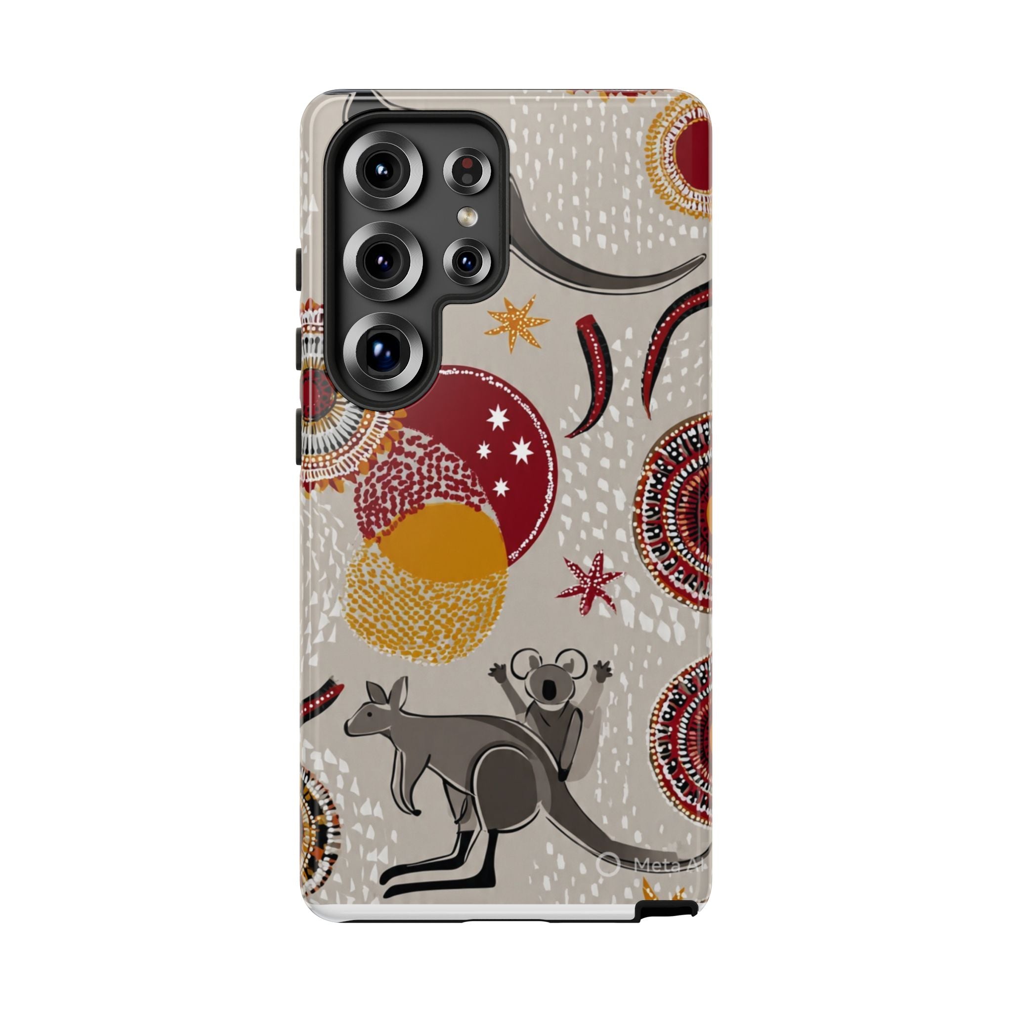 Kangaroo & Koala Aboriginal Dot Art Phone Case – Protective Tough Case