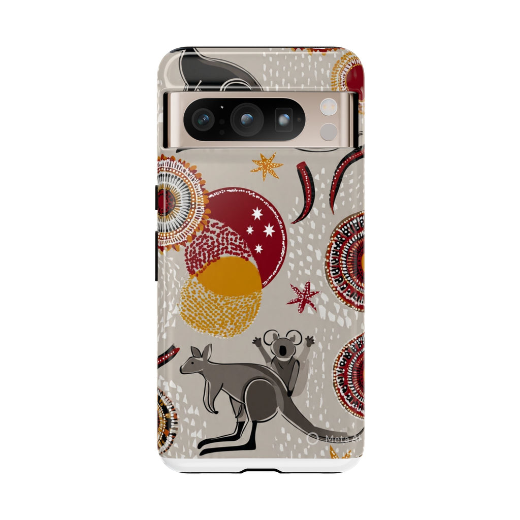 Kangaroo & Koala Aboriginal Dot Art Phone Case – Protective Tough Case