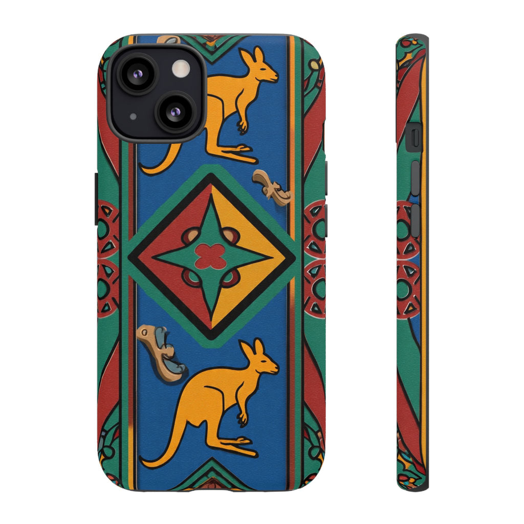 Kangaroo Tribal Pattern Tough Phone Case