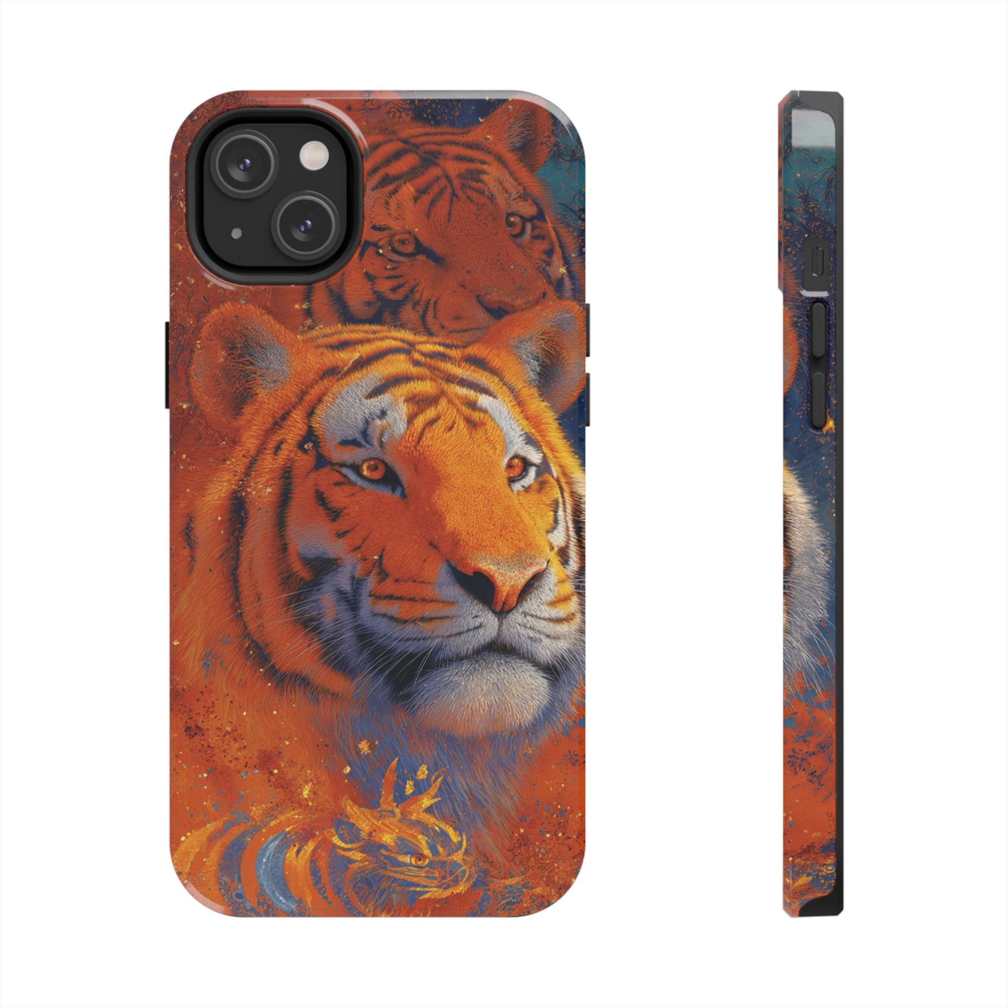 Tiger Portrait Tough Phone Case — Bold Orange Wildlife iPhone Protector