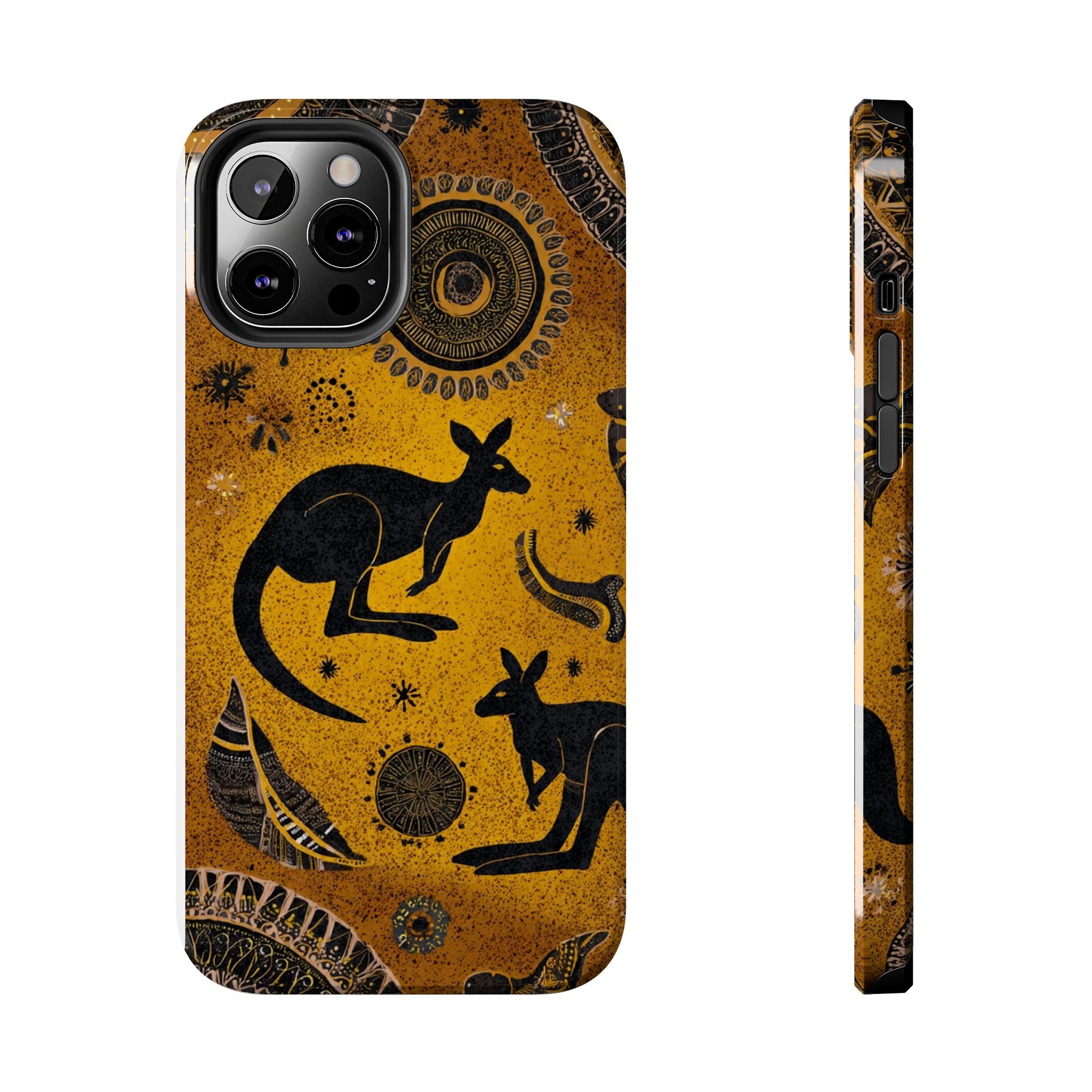 Kangaroo Boho Tough Phone Case — Australian Wildlife Protective Cover
