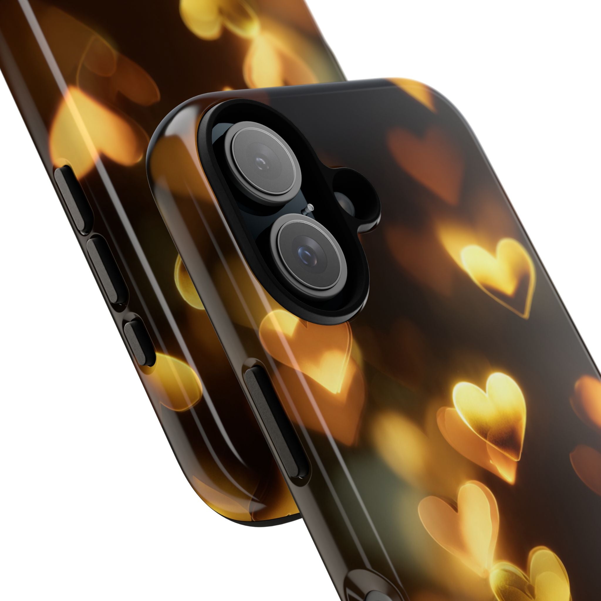 Tough Case — Golden Bokeh Heart Phone Case