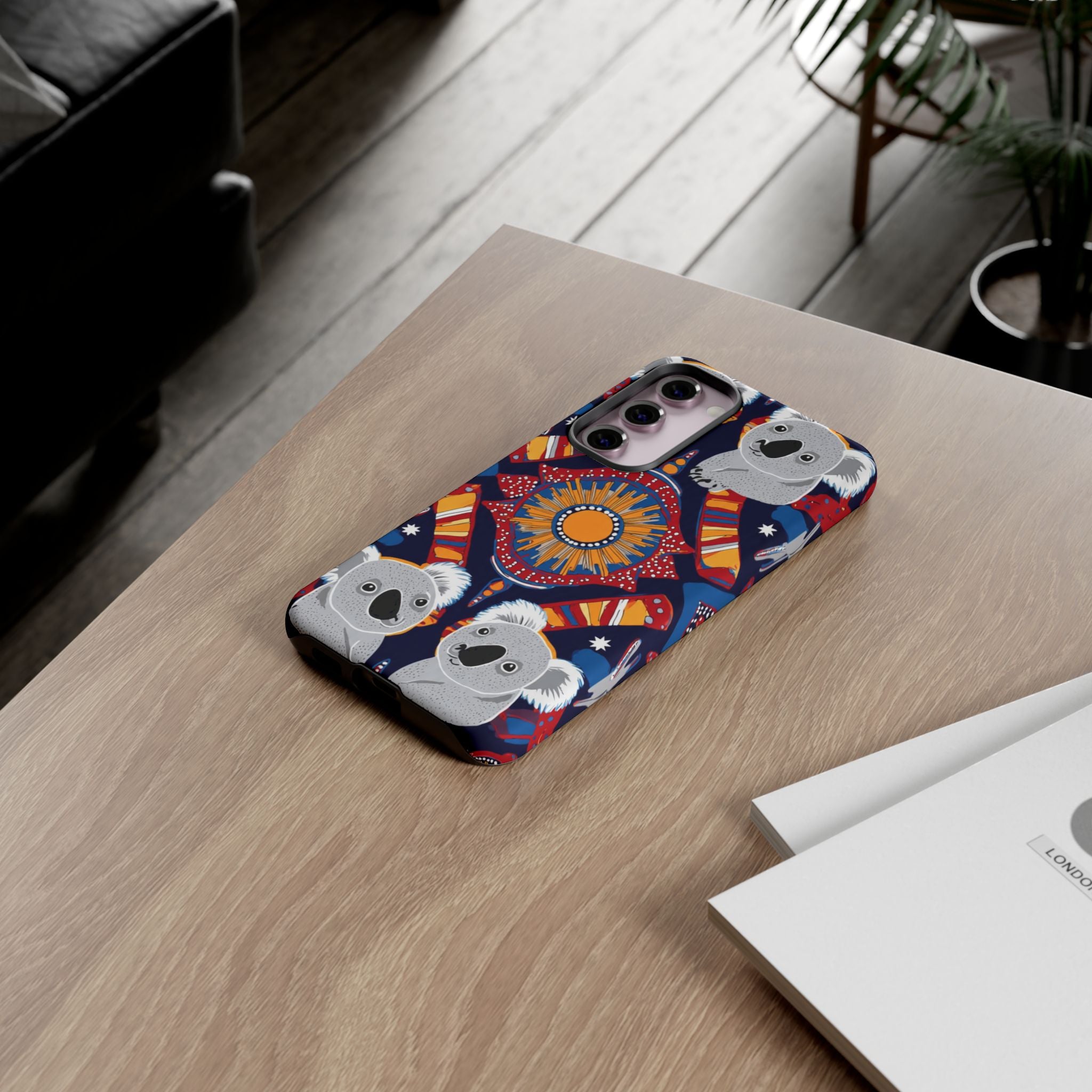 Koala Pattern Phone Case — Cute Indigenous-Inspired Design