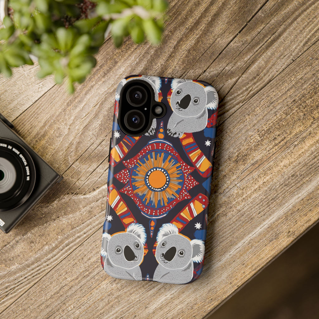 Koala Pattern Phone Case — Cute Indigenous-Inspired Design