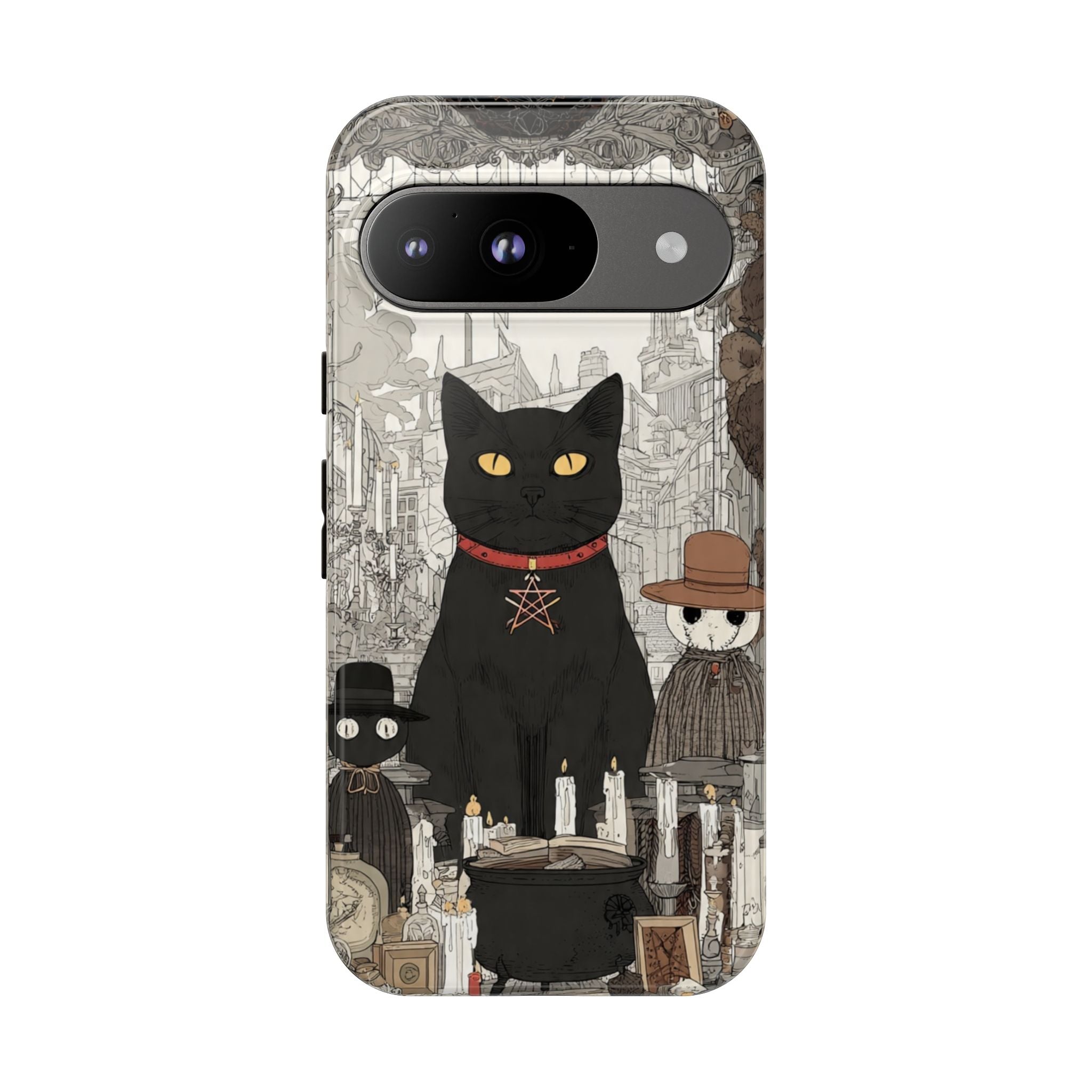 Witchy Black Cat Phone Case — Mystic Altar iPhone Cover