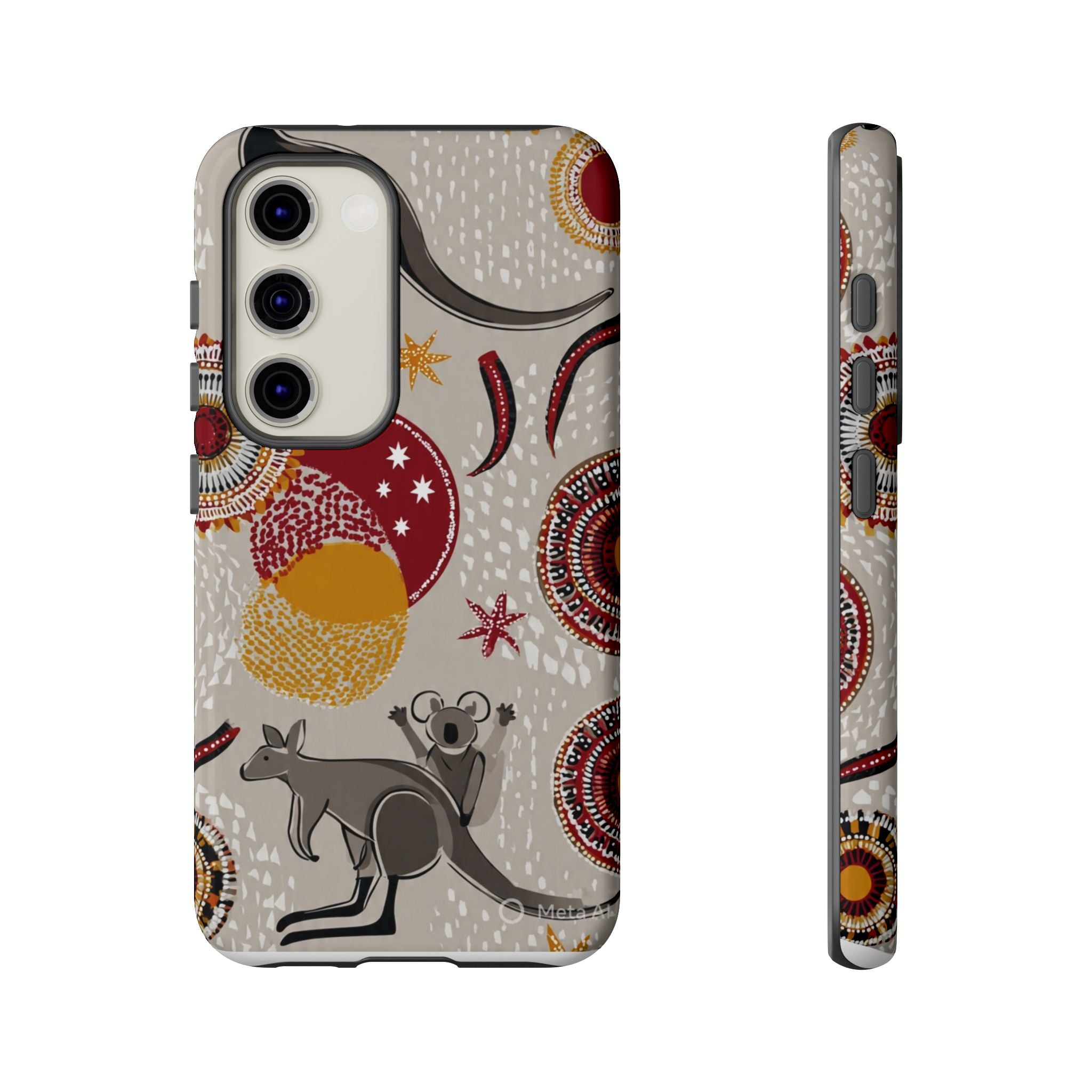 Kangaroo & Koala Aboriginal Dot Art Phone Case – Protective Tough Case