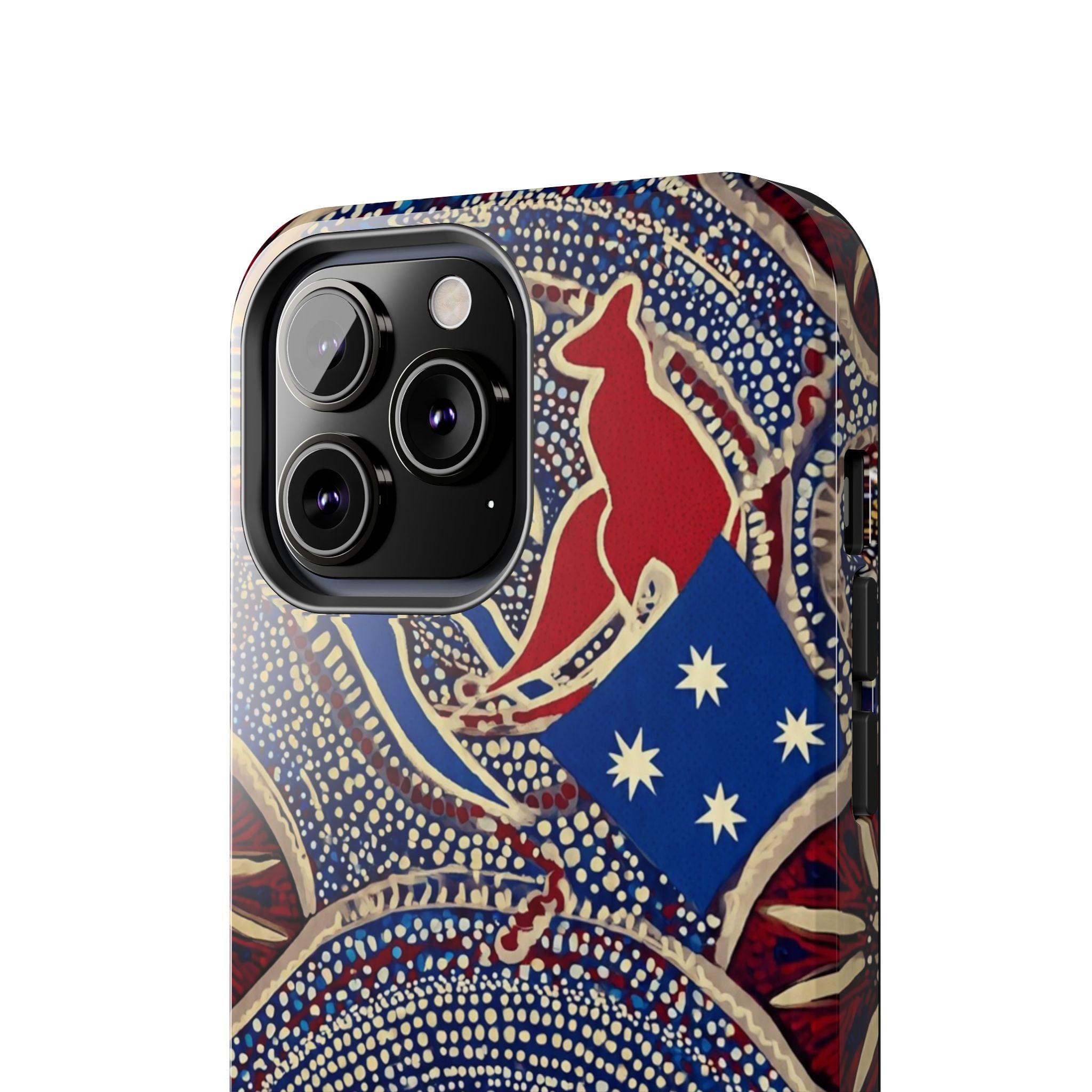 Australian Aboriginal Style Kangaroo Tough Phone Case — Patriotic Dot Art Phone Cover