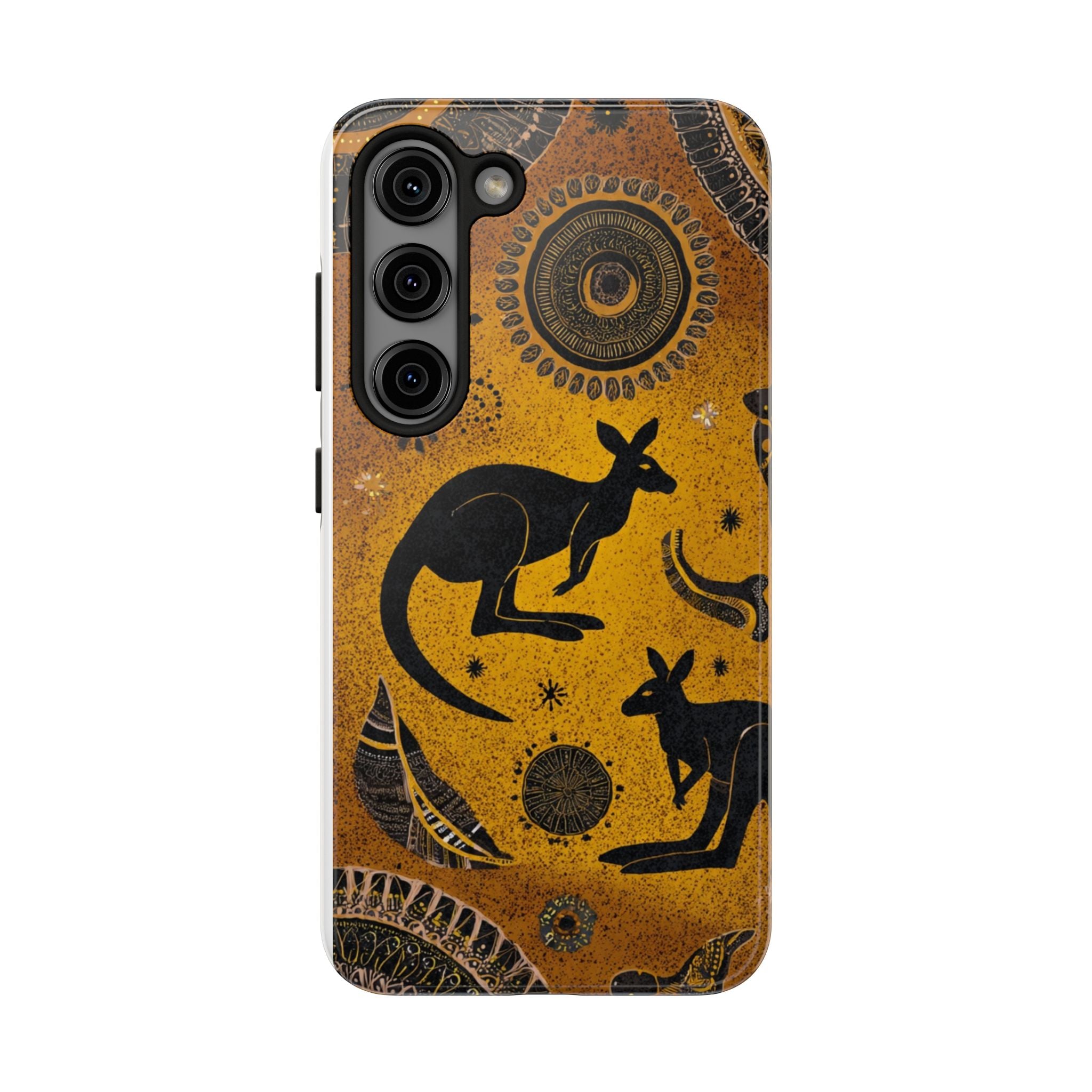 Kangaroo Boho Tough Phone Case — Australian Wildlife Protective Cover
