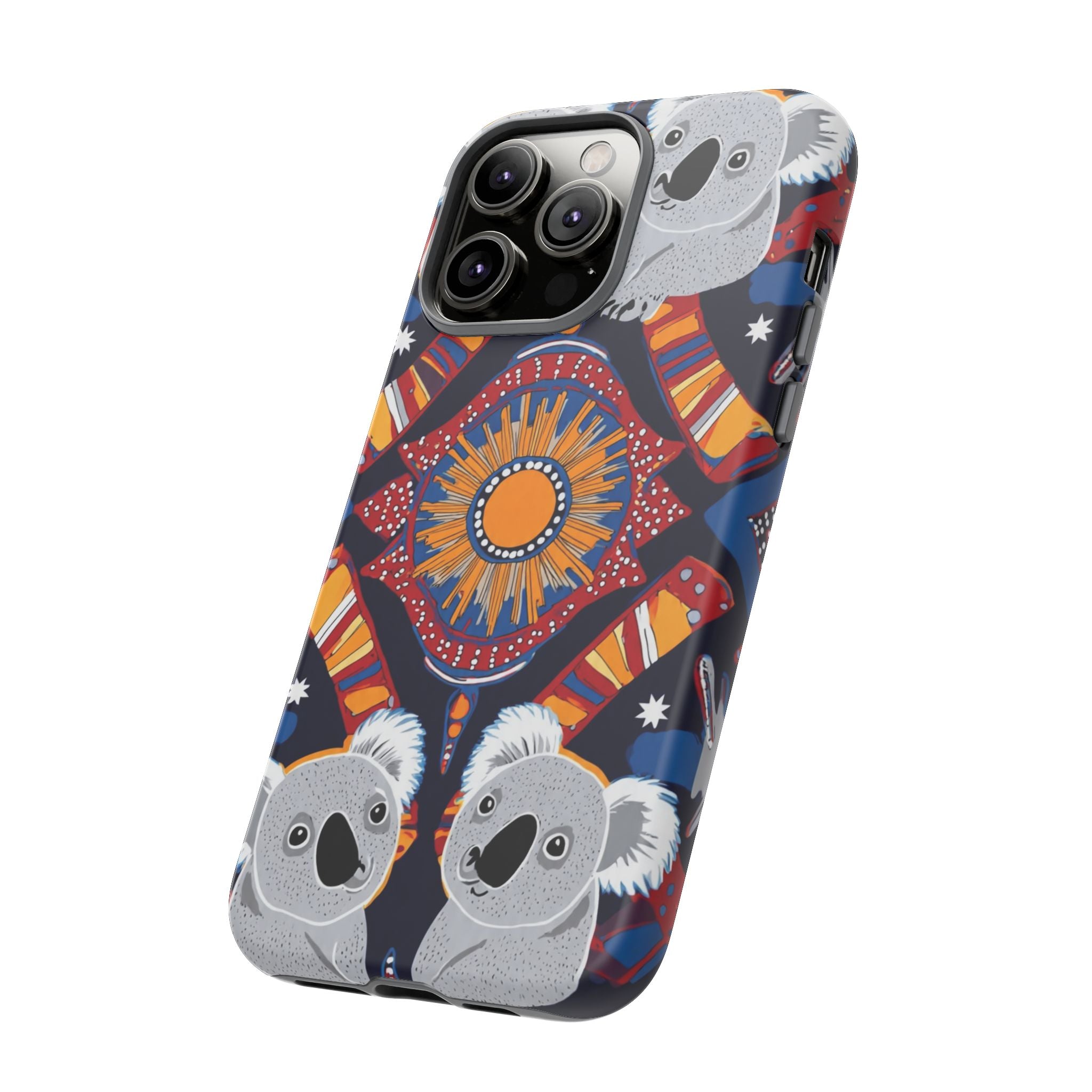 Koala Pattern Phone Case — Cute Indigenous-Inspired Design