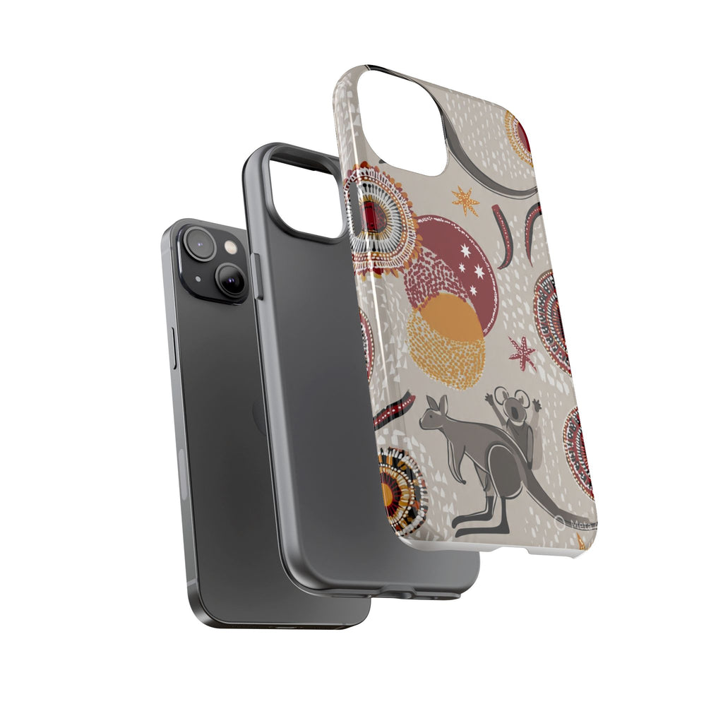 Kangaroo & Koala Aboriginal Dot Art Phone Case – Protective Tough Case