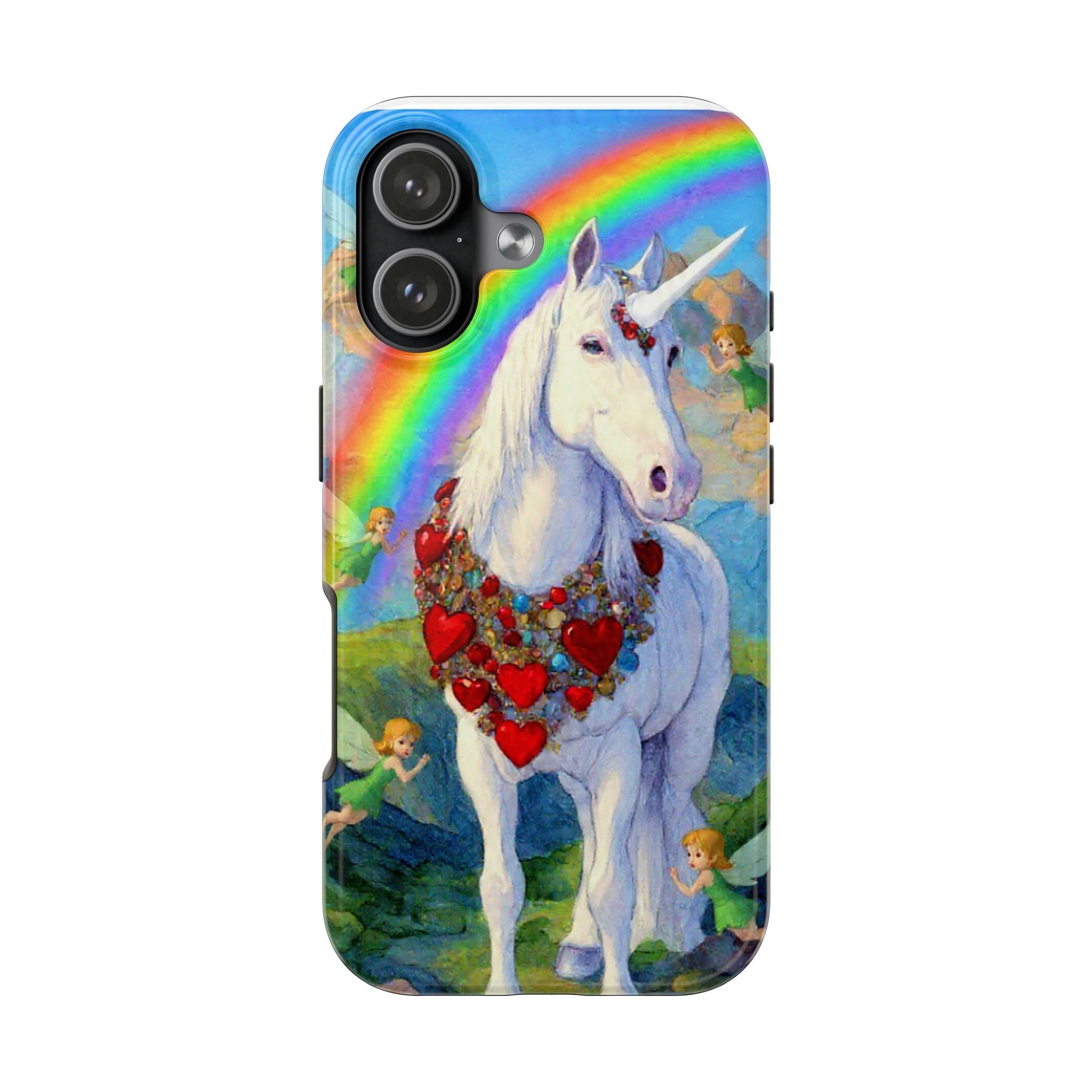Love Heart Unicorn Tough Phone Cases