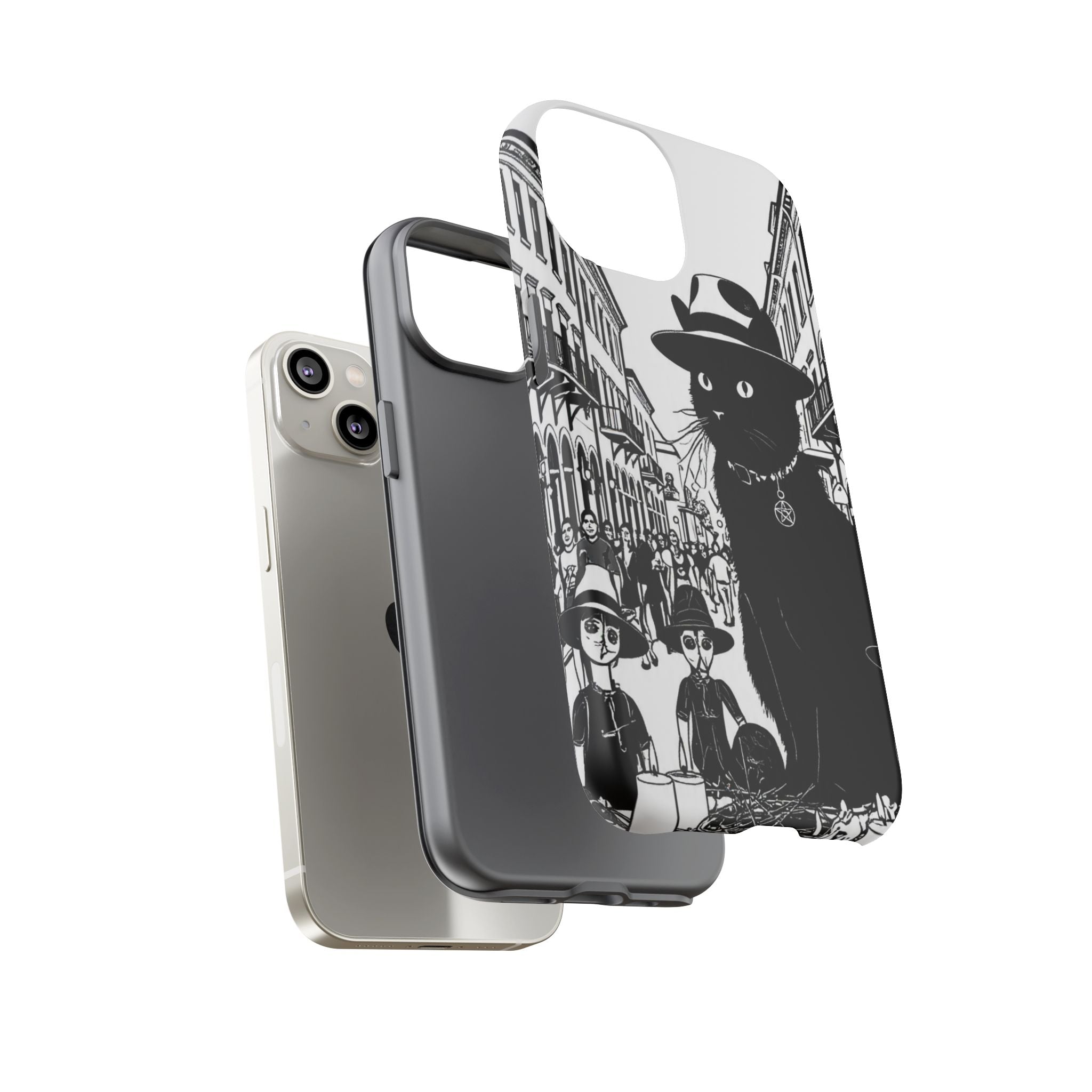 Phone Case — Noir Cat Street Art Design