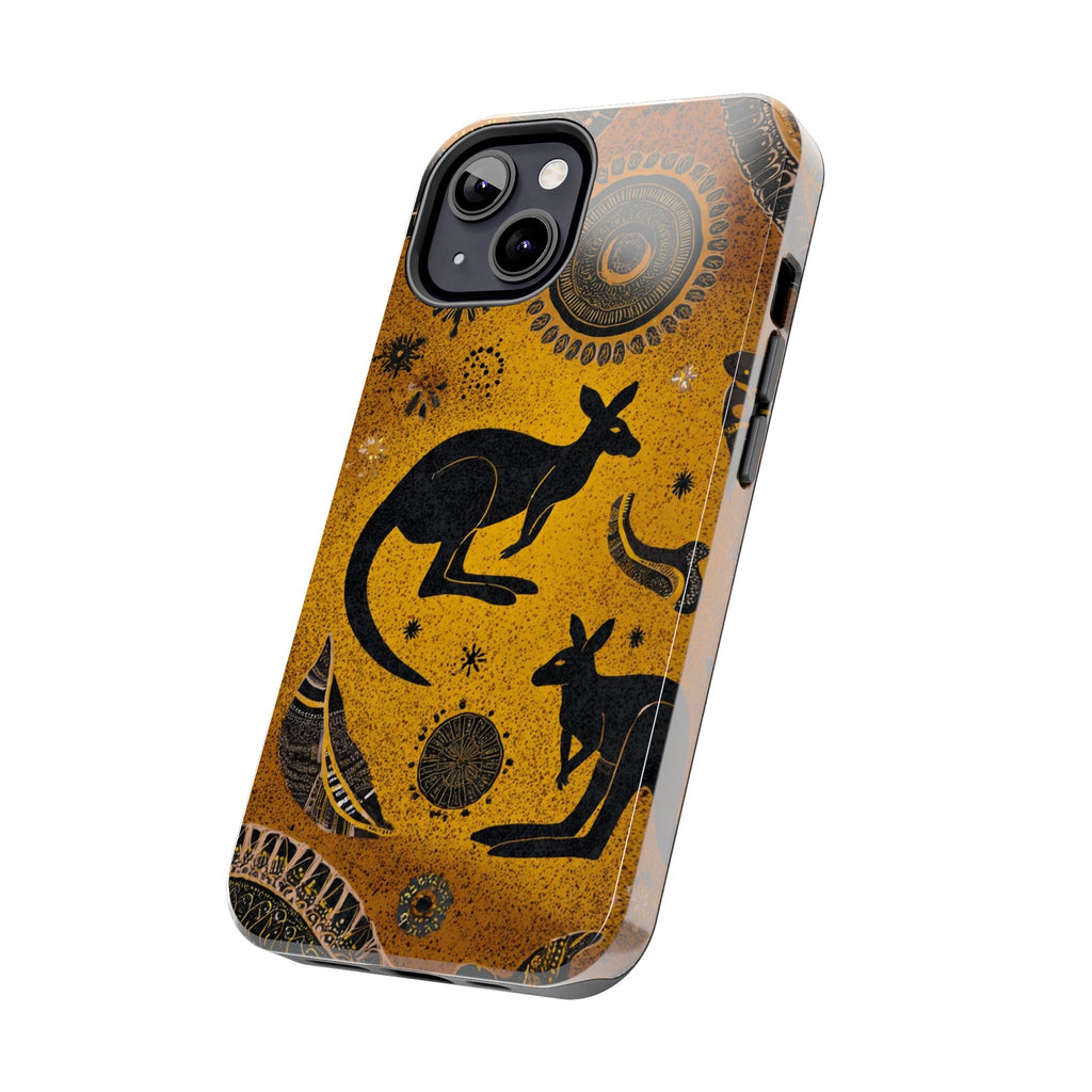 Kangaroo Boho Tough Phone Case — Australian Wildlife Protective Cover